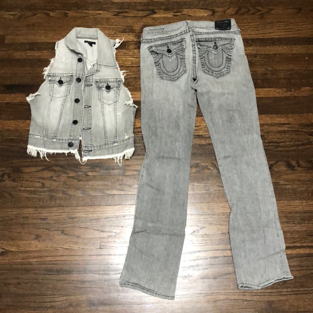 Authentic True Religion vest and jeans outfit